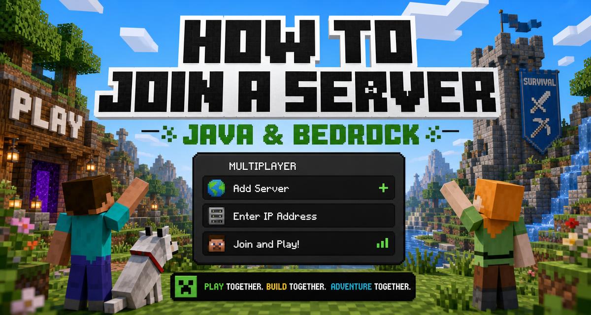 How to Join a Minecraft Server (Java & Bedrock, Step by Step)