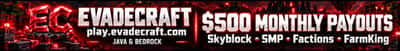 EvadeCraft Minecraft server banner