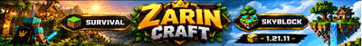 Zarin Craft Minecraft server banner
