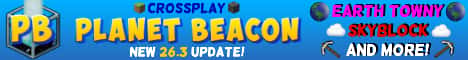 Planet Beacon Minecraft server banner