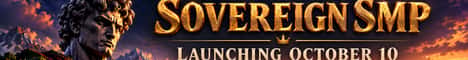 Sovereign SMP — Launching October 10 Minecraft server banner