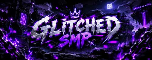 GLITCHED SMP Minecraft server banner